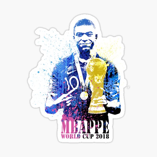 mbappe et coupe du monde 2018 Sticker