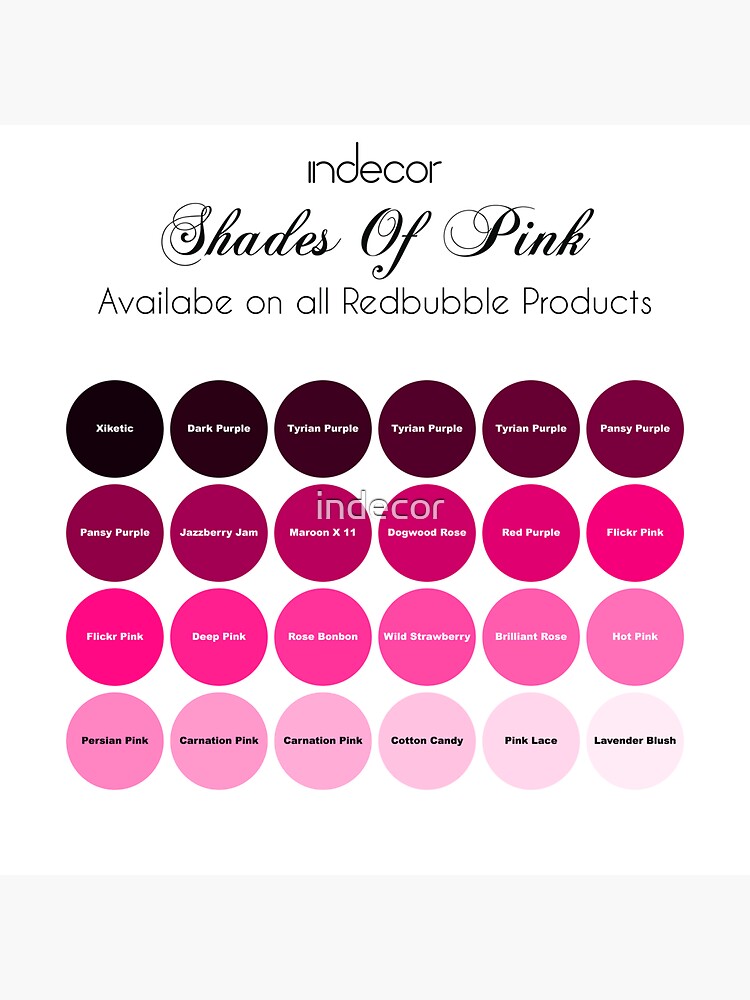 Sticker « Palette rose de couleur unie Nuances de rose Tons roses
