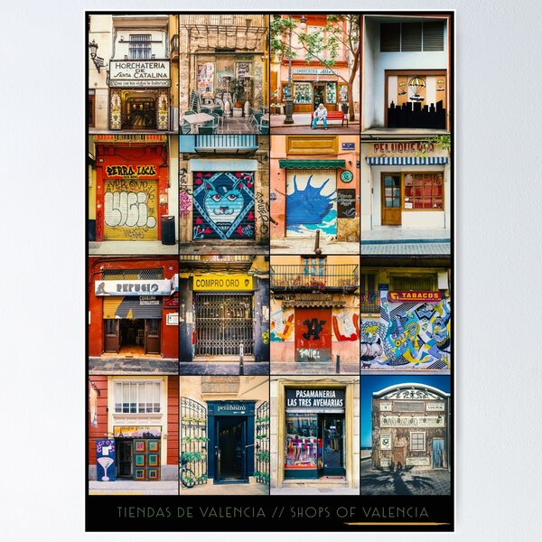 Shops of Valencia Poster