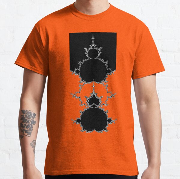Mandelbrot Set - Monochrome Outline Classic T-Shirt