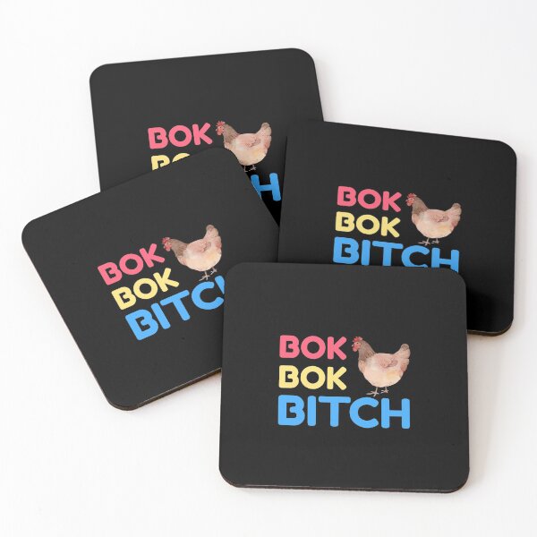Item preview, Bok Bok Bitch -Crazy Rich Asians Design in Multi on Black- because Chickens are Bitches! designed and sold by katiekendall.