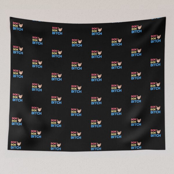 Item preview, Bok Bok Bitch -Crazy Rich Asians Design in Multi on Black- because Chickens are Bitches! designed and sold by katiekendall.