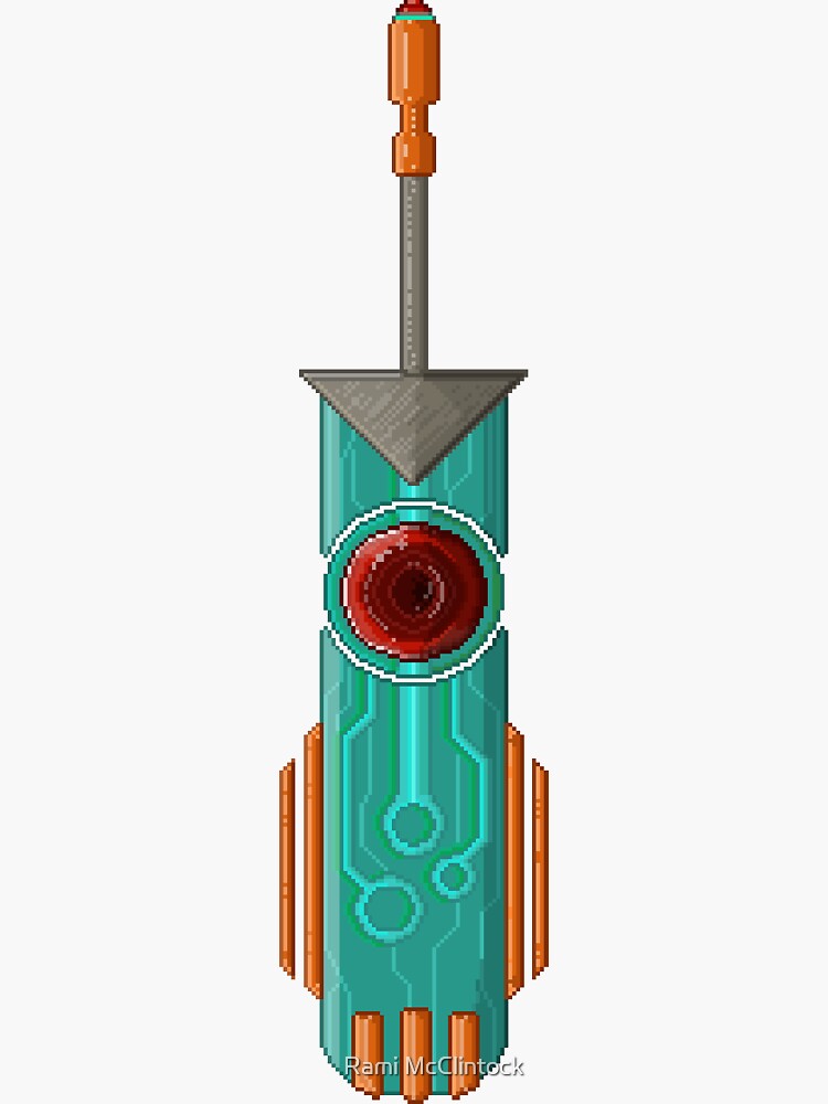"Pixel Transistor" Sticker by Degaz Redbubble
