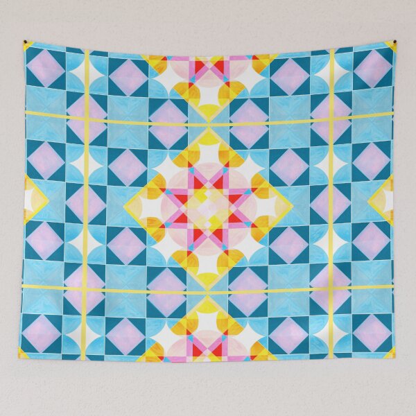 Item preview, Nordic folklore quilt designed and sold by AnitaGrzes.