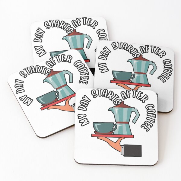 Item preview, My Day Starts After Coffee Coffee Bean Caffeine designed and sold by redshirtz.