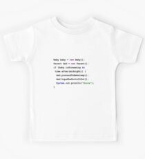 Java Code New Baby - pretend to be asleep Kids Tee