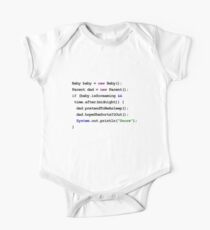 Java Code New Baby - pretend to be asleep One Piece - Short Sleeve