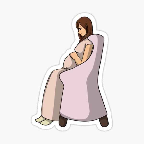 Item preview, Pregnant woman touching her belly designed and sold by HeatherPhn.