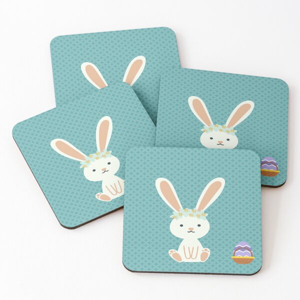 Item preview, Happy Easter - cute rabbit with Easter eggs designed and sold by Yireso Luna.