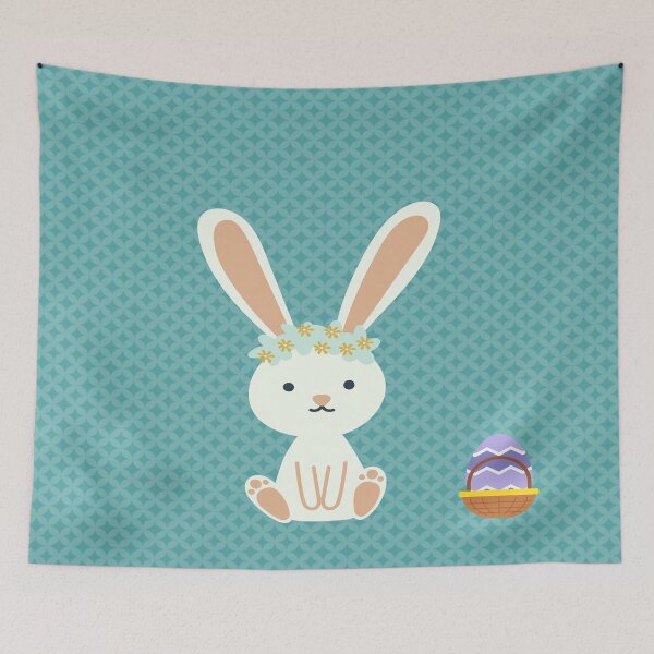 Item preview, Happy Easter - cute rabbit with Easter eggs designed and sold by Yireso Luna.