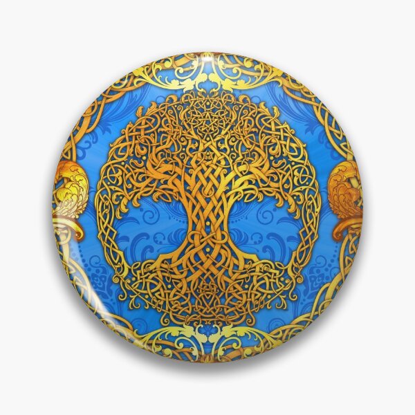 Item preview, Tree of Life - Cyan and Gold designed and sold by Abysm Internal.