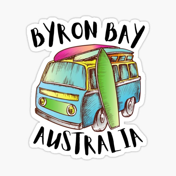 2 X Pegatina De Vinilo Australia Byron Bay viaje equipaje coche #9246 
