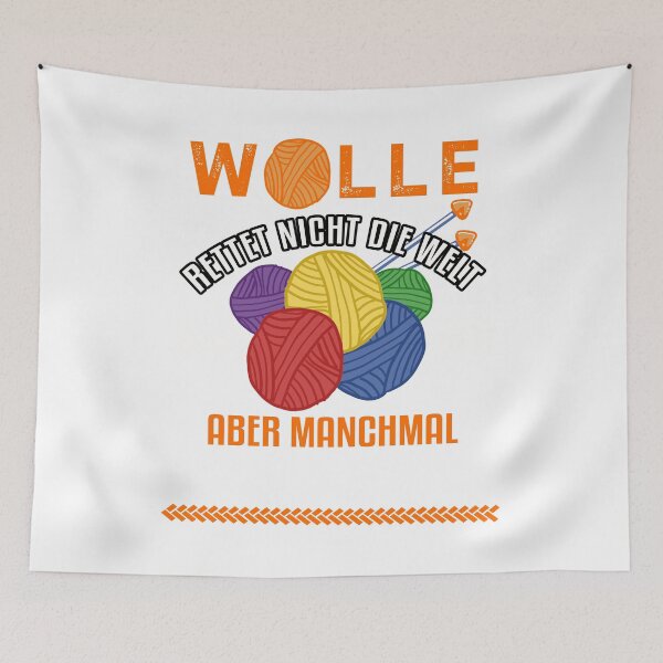 Item preview, Wool do not save the world Knitting Yarn Sewing designed and sold by redshirtz.