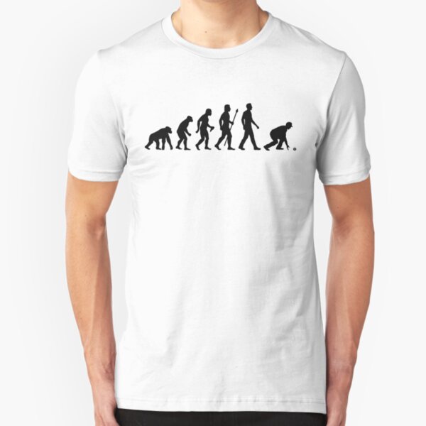 Funny Lawn Bowls Evolution Of Man Slim Fit T-Shirt
