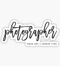 Photographer make art and freeze time in Charcoal Sticker