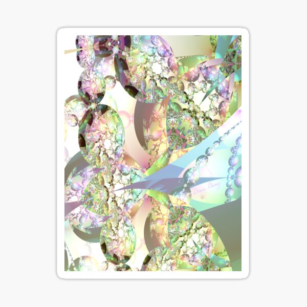 Wings of Angels - Celeste & Amethyst Crystals Sticker