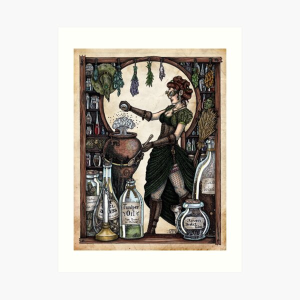 Ezlynn la Sorcière industrielle par Bobbie Berendson W Impression artistique