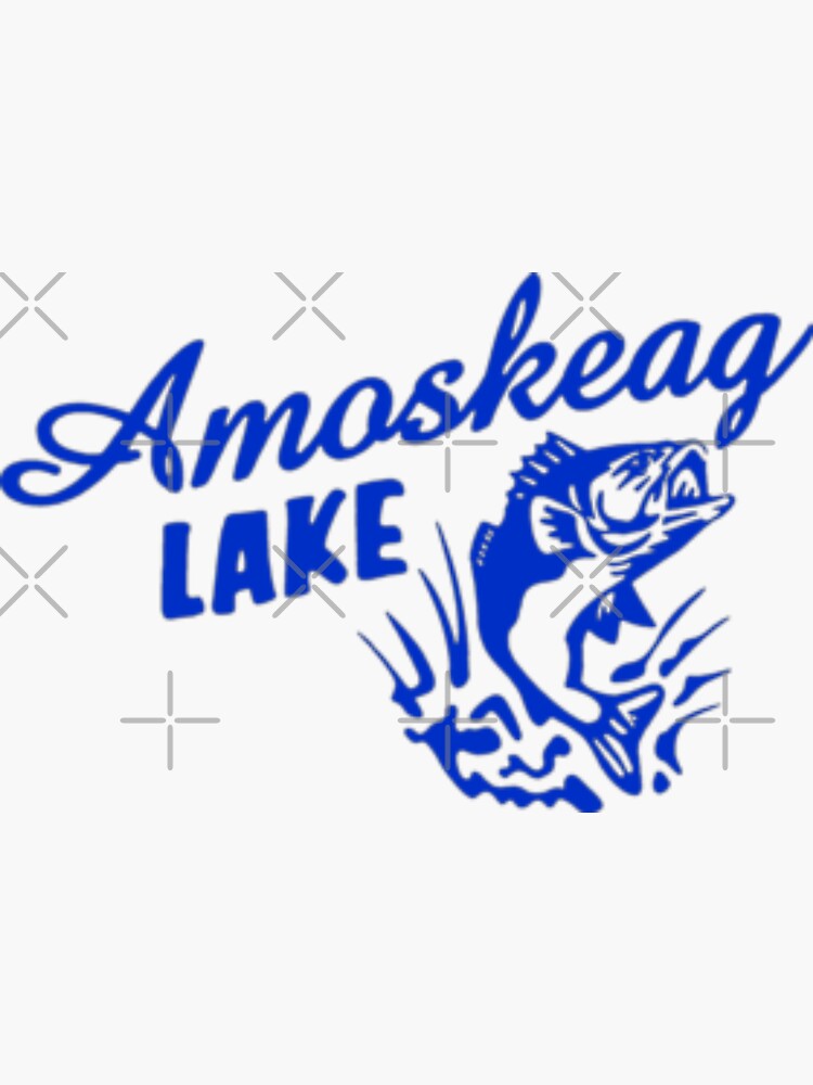 "Amoskeag Lake,amoskeag lake blue,amoskeag lake fishing " Sticker by