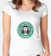 Victor's Black Powder Coffee Women's Fitted Scoop T-Shirt