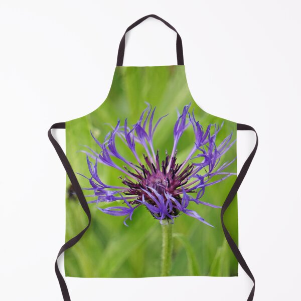 Artikelvorschau, Blaue Kornblume vor grünem Hintergrund - floral entworfen und verkauft von Designbyfia.