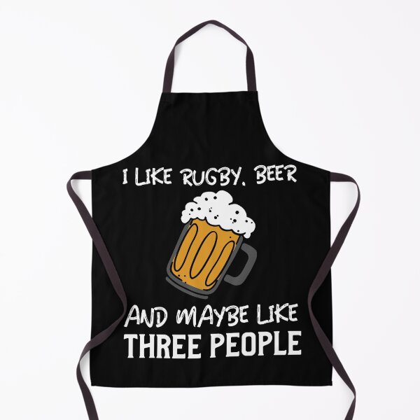 Item preview, I Like Rugby Beer And Maybe Like Three People, Funny Rugby and Beer designed and sold by BigJackTees.