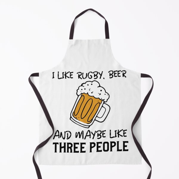 Item preview, I Like Rugby Beer And Maybe Like Three People, Funny Rugby and Beer designed and sold by BigJackTees.