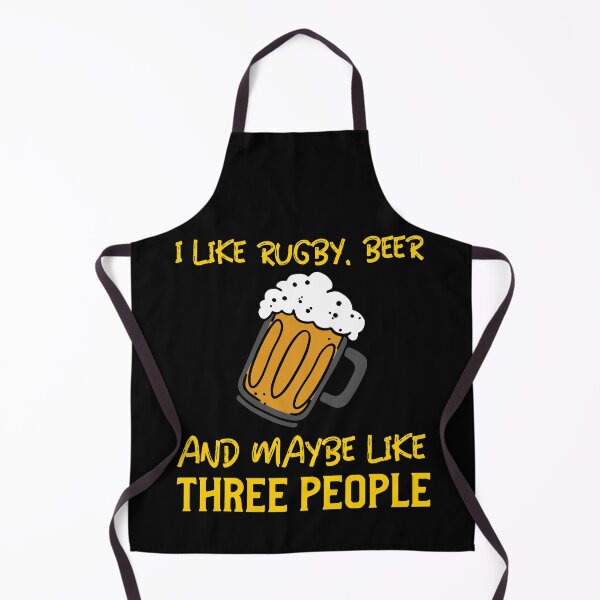 Item preview, I Like Rugby Beer And Maybe Like Three People, Funny Rugby and Beer designed and sold by BigJackTees.