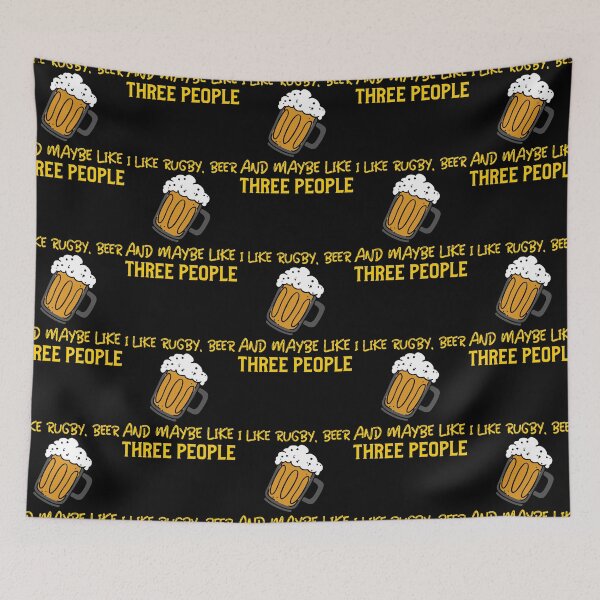Item preview, I Like Rugby Beer And Maybe Like Three People, Funny Rugby and Beer designed and sold by BigJackTees.