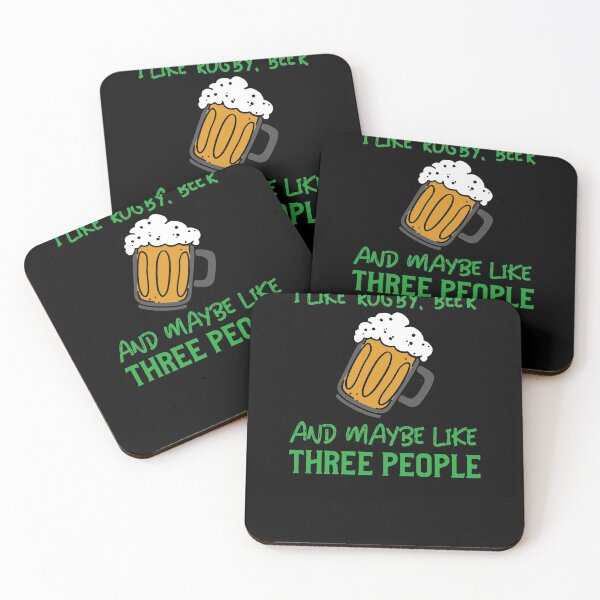 Item preview, I Like Rugby Beer And Maybe Like Three People, Funny Rugby and Beer designed and sold by BigJackTees.