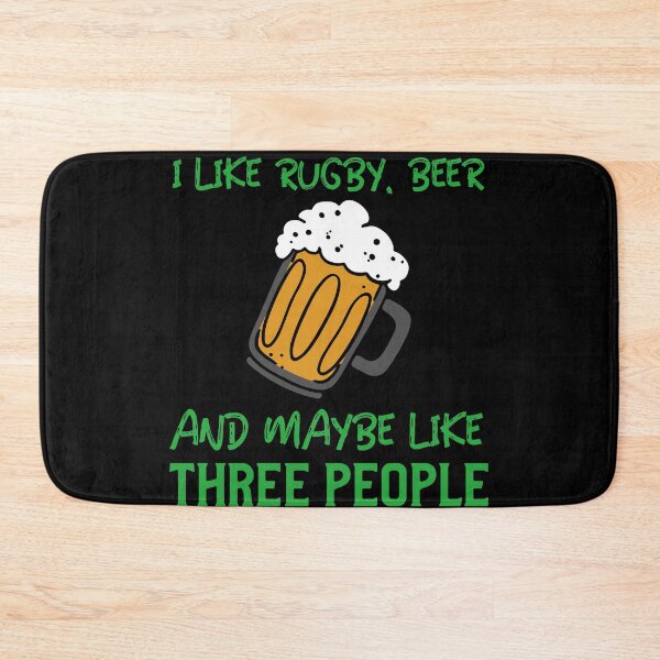 Item preview, I Like Rugby Beer And Maybe Like Three People, Funny Rugby and Beer designed and sold by BigJackTees.