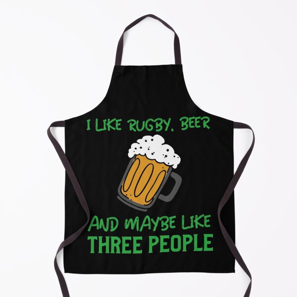 Item preview, I Like Rugby Beer And Maybe Like Three People, Funny Rugby and Beer designed and sold by BigJackTees.
