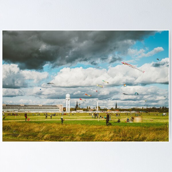 Postcards from Berlin #12 (Kites on Tempelhof) Poster