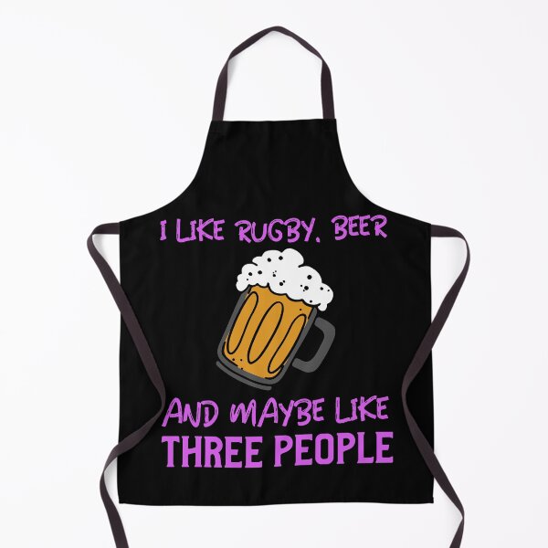 Item preview, I Like Rugby Beer And Maybe Like Three People, Funny Rugby and Beer designed and sold by BigJackTees.