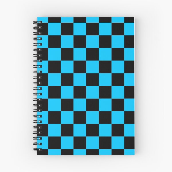 Item preview, Black and  Sky-blue Grid Squares Patten designed and sold by Wishmi Lucky.