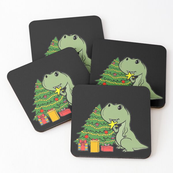 Item preview, Dinosaur Decorating A Christmas Tree - Tyrannosaurus Rex - Tree Rex designed and sold by iHeartDinosaurs.