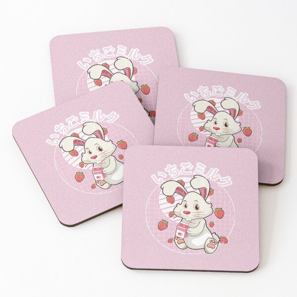 Item preview, Strawberry bunny 90s Japanese Kawaii Strawberry Milk designed and sold by Space Art.
