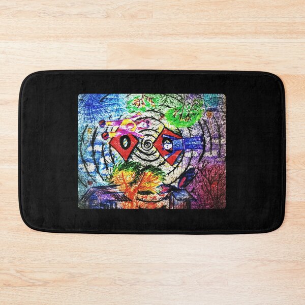 Item preview, Funny and creative robot frogs and abstract psychedelic background designed and sold by FCEalin.