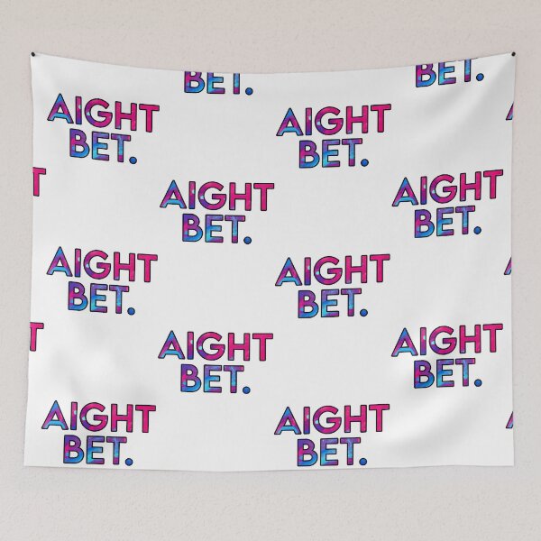 Item preview, Aight bet blue and pink black outline designed and sold by Captain-Jackson.