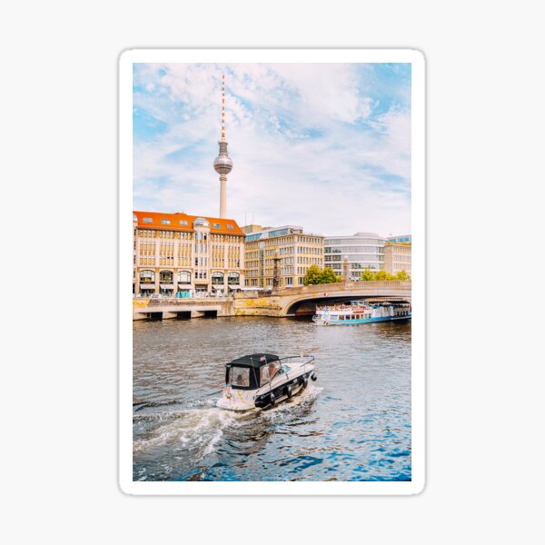 Postcards from Berlin #14 (Spree boat ride) Sticker
