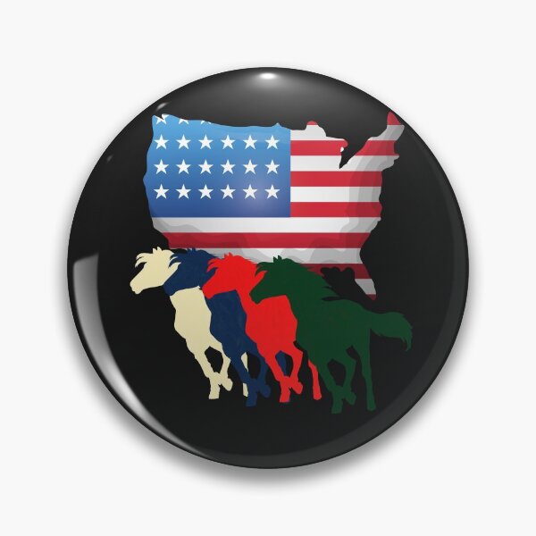 Item preview, FOUR HORSES, FOUR HORSES OF THE APOCALYPSE, AMERICAN MAP designed and sold by R B Chrystal.
