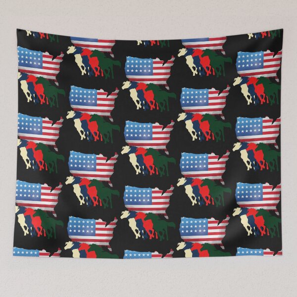 Item preview, FOUR HORSES, FOUR HORSES OF THE APOCALYPSE, AMERICAN MAP designed and sold by R B Chrystal.