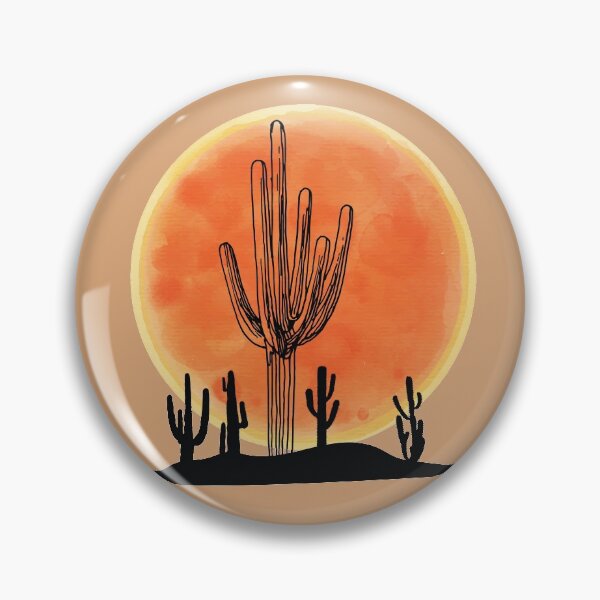 Item preview, Desert landscape background with cactus and sun designed and sold by mashmosh.