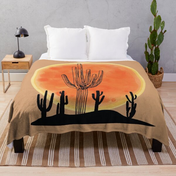 Item preview, Desert landscape background with cactus and sun designed and sold by mashmosh.