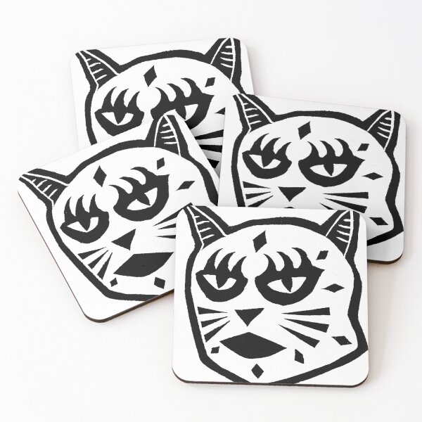 Item preview, Gato Libre - B&W - Linocut Print designed and sold by PixelPalmer.