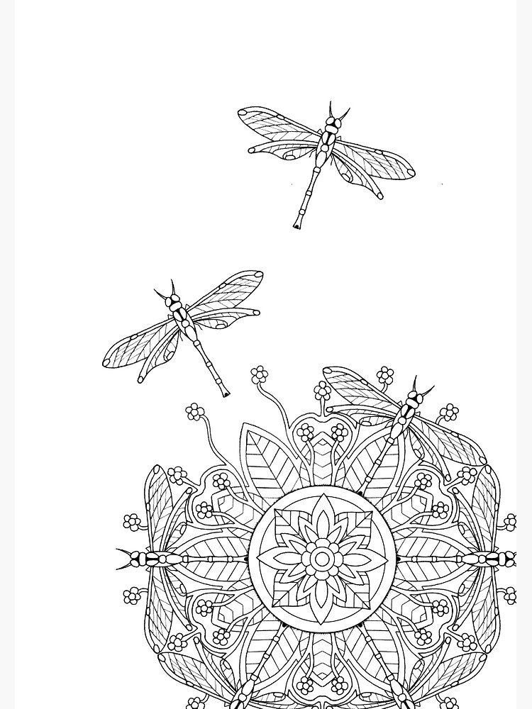 Dragonfly Mandala 2 Made For Color Spiral Notebook By Madeforcolor