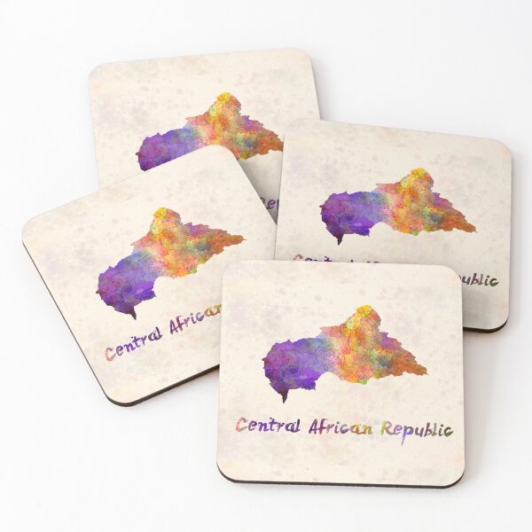 Item preview, Central African Republic in watercolor designed and sold by paulrommer.