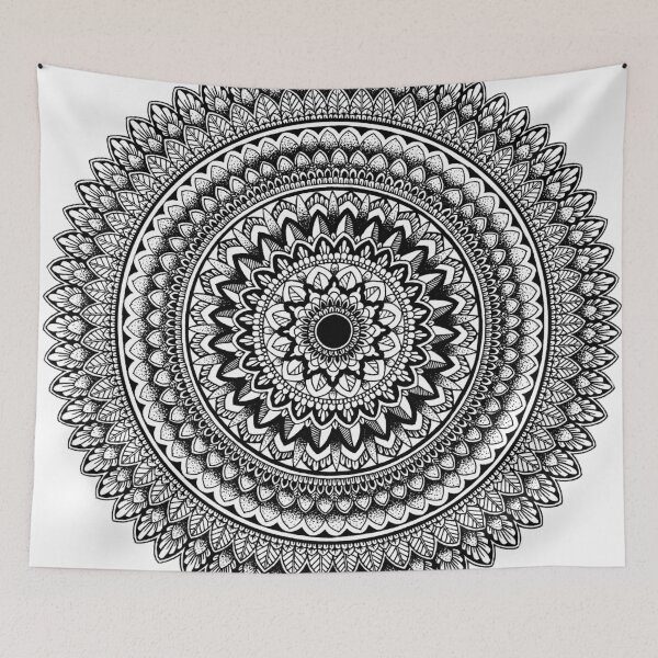 Item preview, Black and white mandala art designed and sold by Mandala & More.