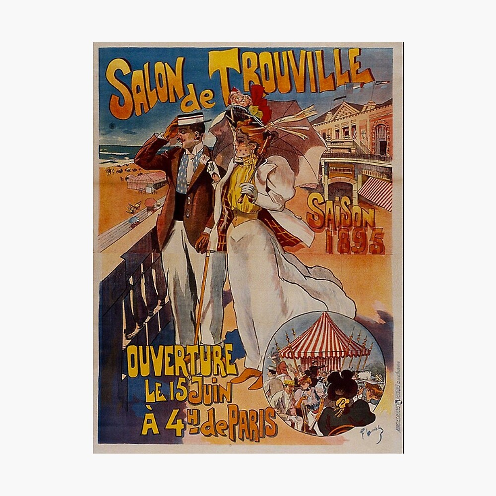 VINTAGE Trouville Francia turismo POSTER a3 stampa 