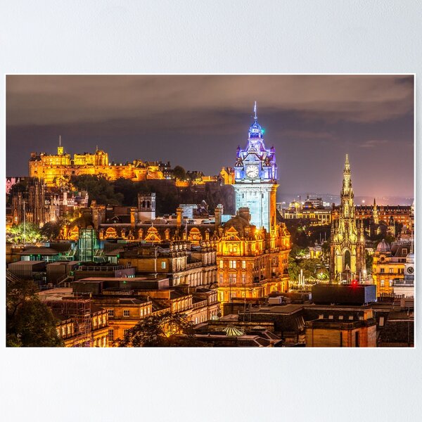 Item preview, Edinburgh Scotland Night View designed and sold by LoveEdinburgh.