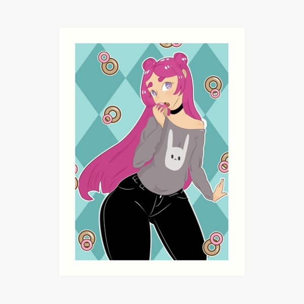 Donut Lover Mika Art Print